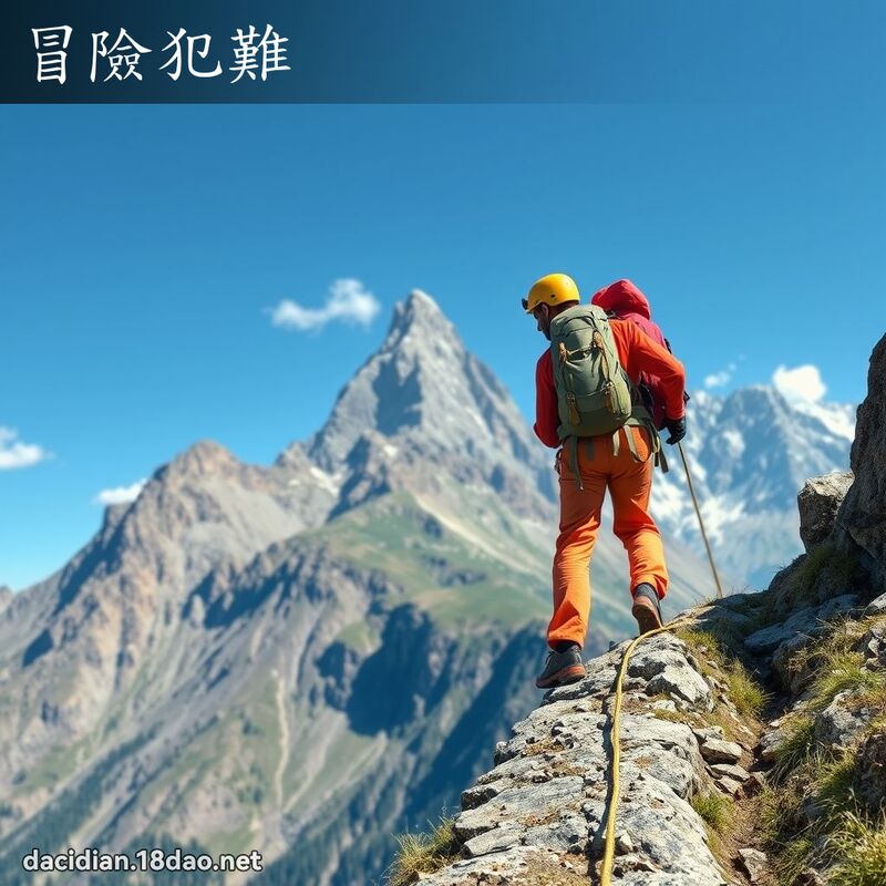 冒險犯難 - 國語大辭典配圖