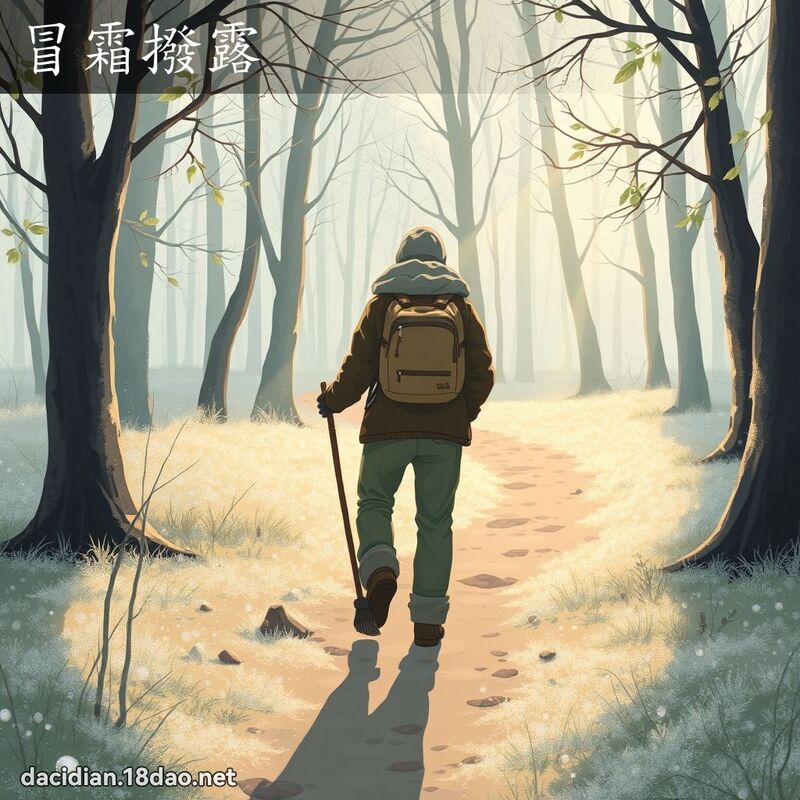 冒霜拨露 - 国语大辞典配图