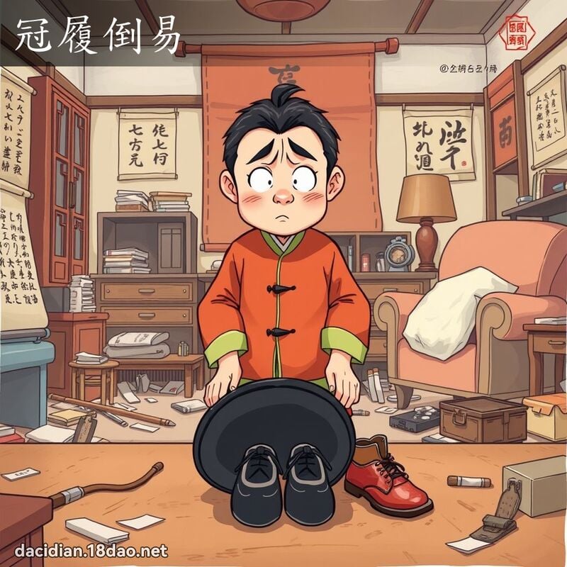 冠履倒易 - 国语大辞典配图