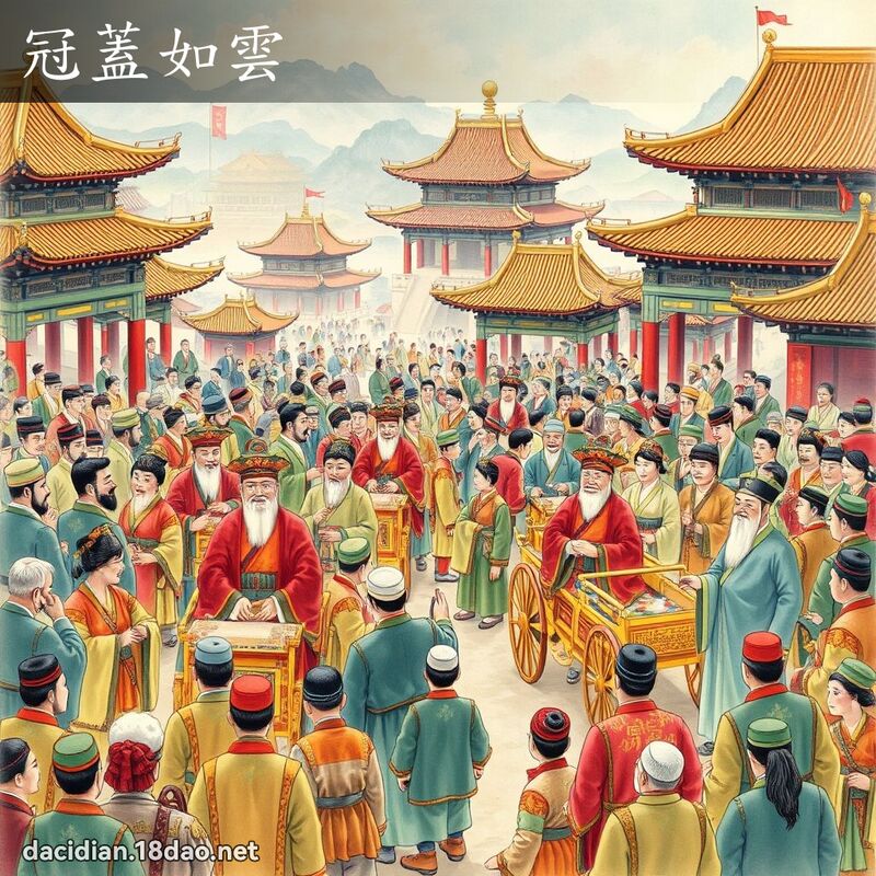 冠蓋如雲 - 國語大辭典配圖