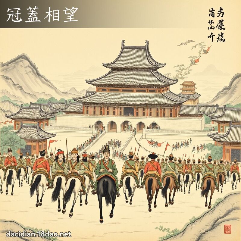 冠蓋相望 - 國語大辭典配圖