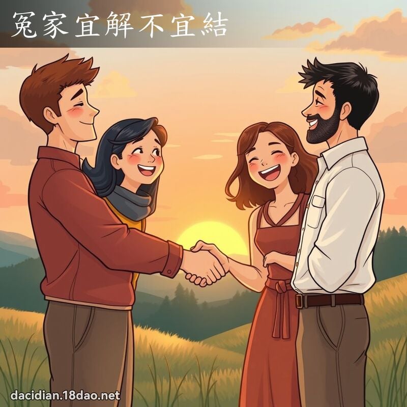 冤家宜解不宜结 - 国语大辞典配图