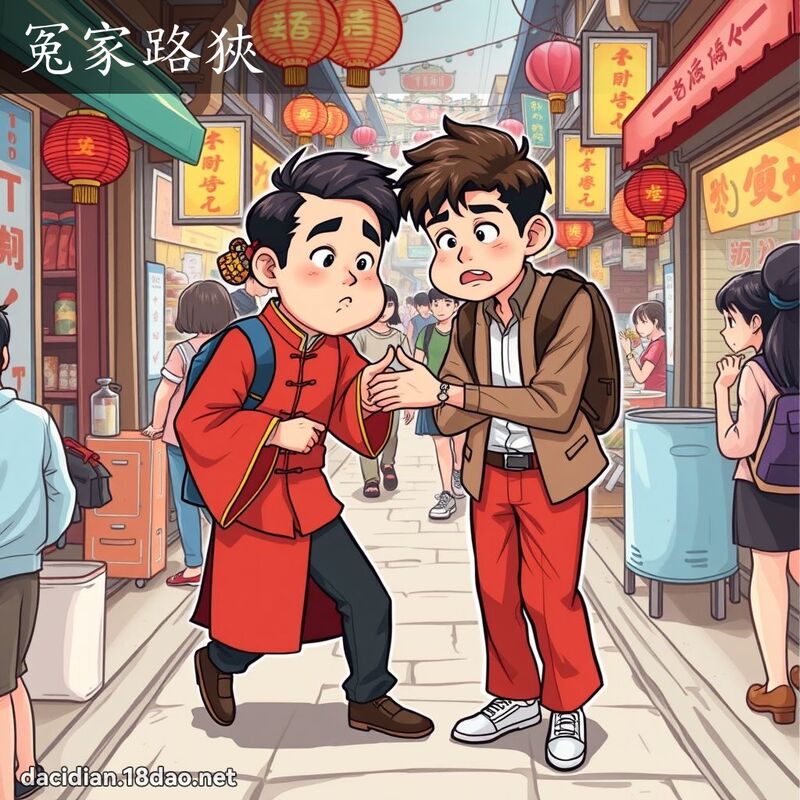 冤家路狹 - 國語大辭典配圖