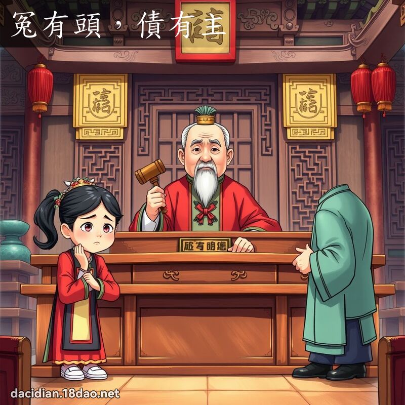 冤有头，债有主 - 国语大辞典配图