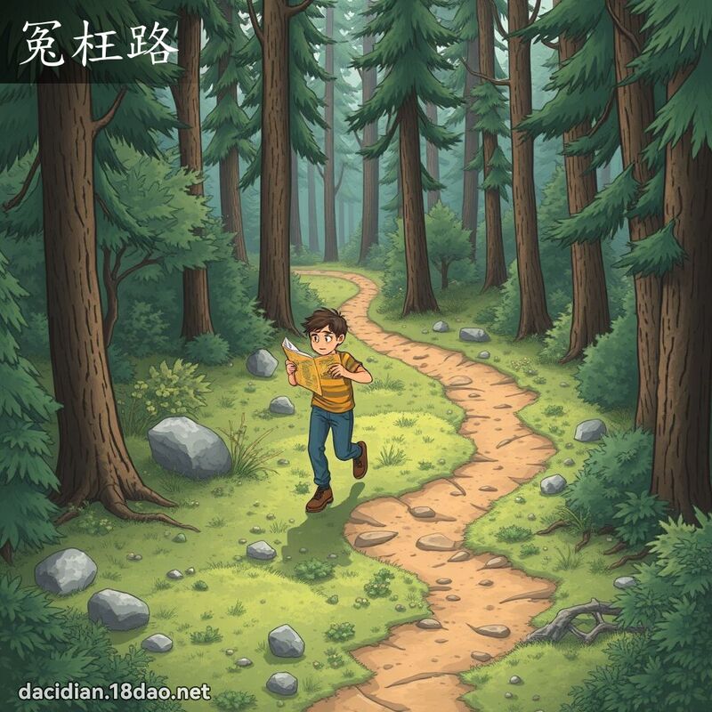 冤枉路 - 國語大辭典配圖