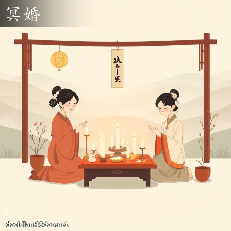 冥婚 - 国语大辞典配图