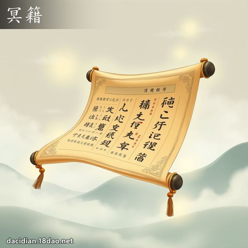 冥籍 - 国语大辞典配图