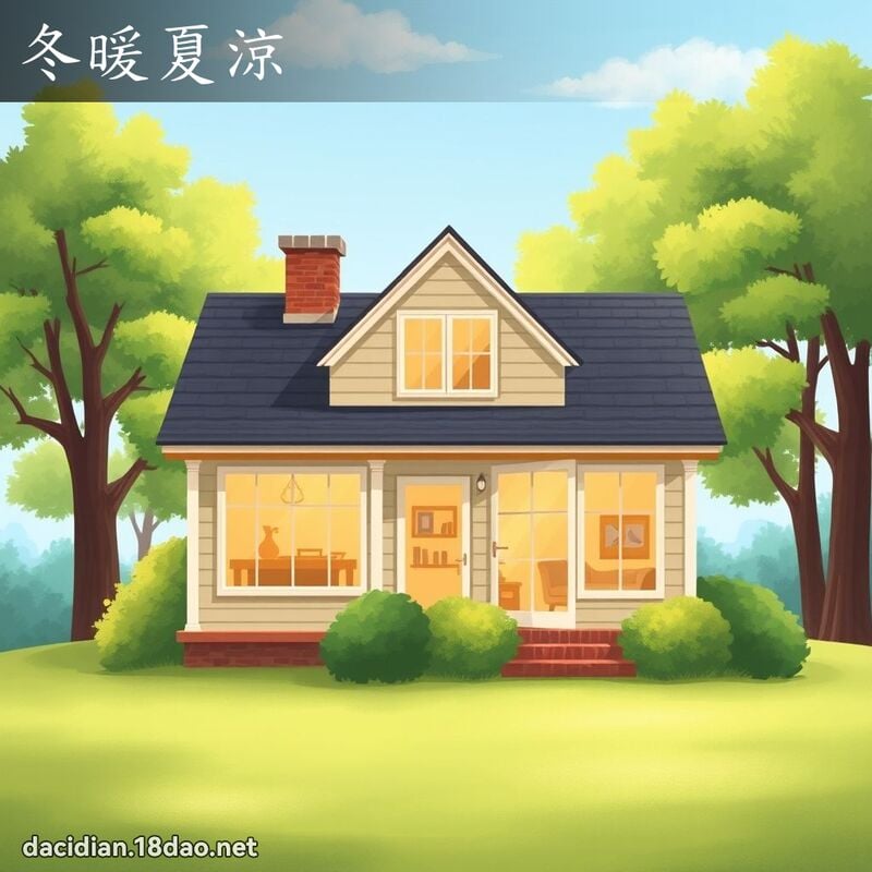 冬暖夏凉 - 国语大辞典配图