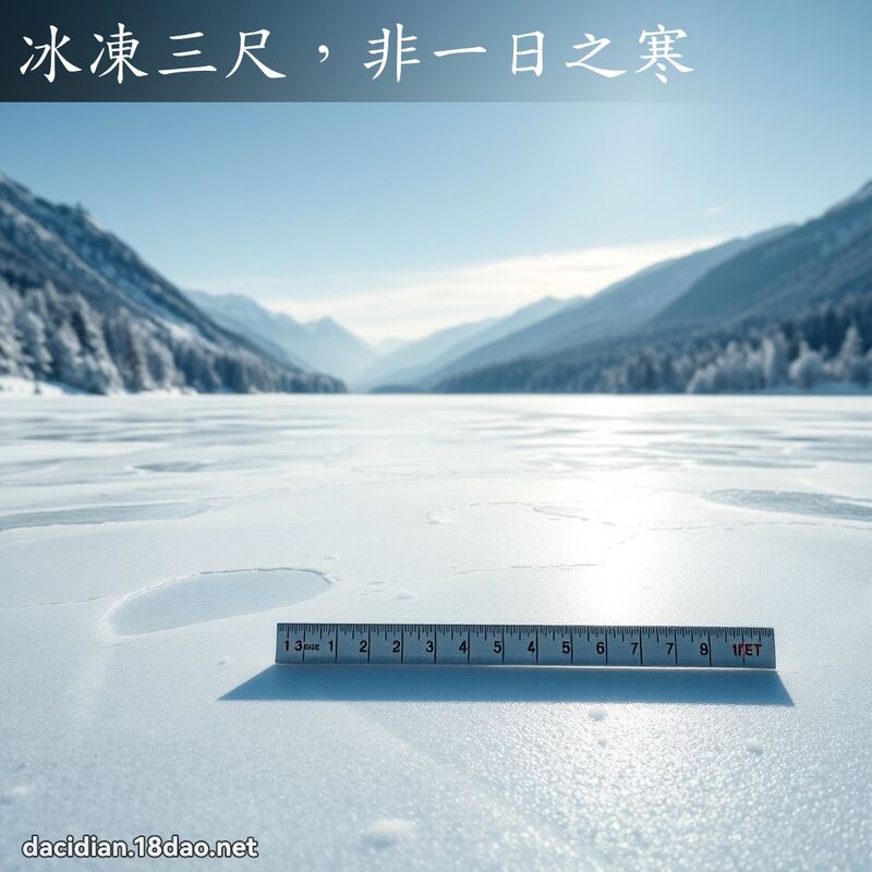 冰凍三尺，非一日之寒 - 國語大辭典配圖
