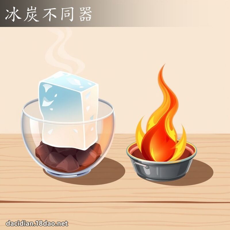 冰炭不同器 - 国语大辞典配图
