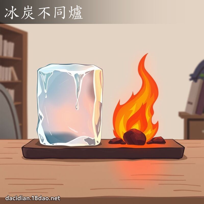 冰炭不同爐 - 國語大辭典配圖