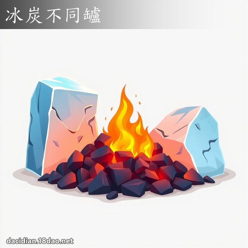 冰炭不同罏 - 国语大辞典配图