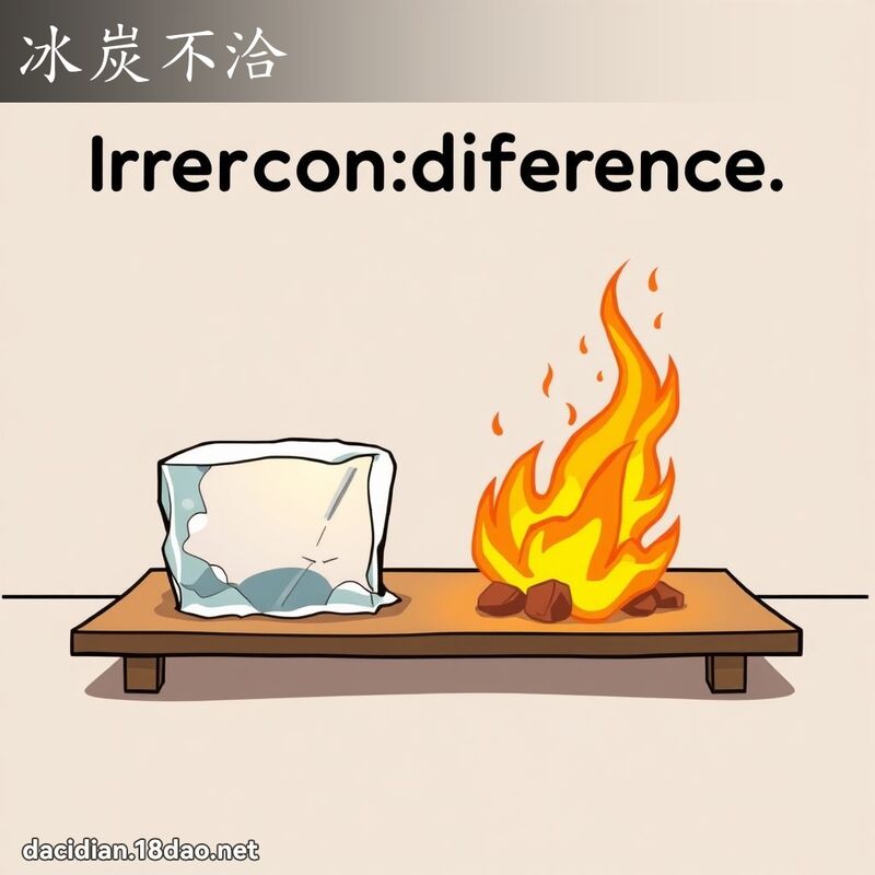 冰炭不洽 - 国语大辞典配图