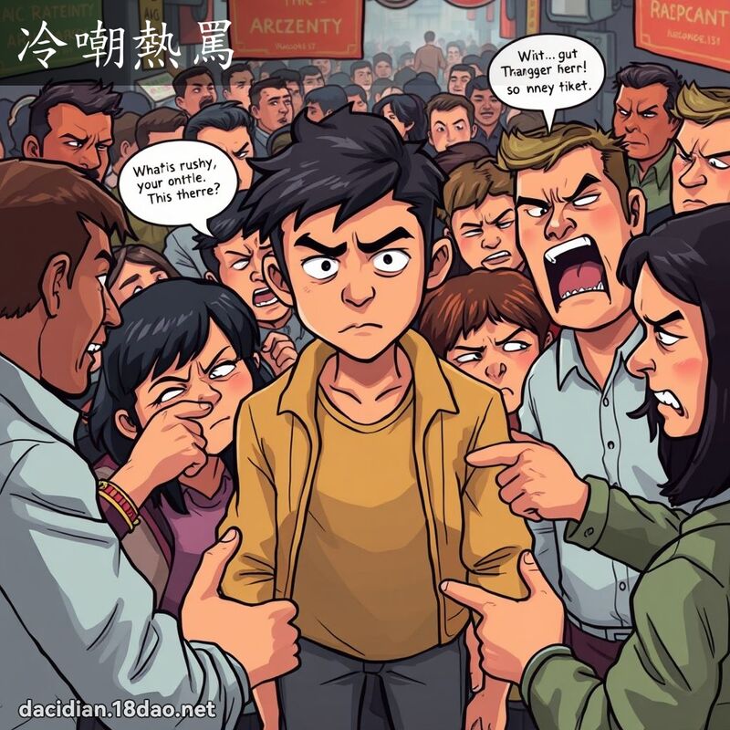 冷嘲热骂 - 国语大辞典配图
