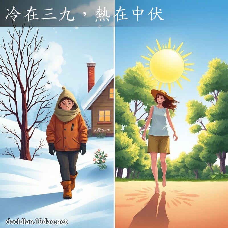 冷在三九，热在中伏 - 国语大辞典配图
