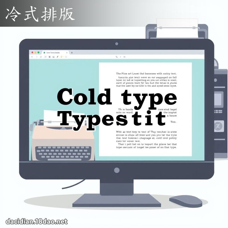 冷式排版 - 国语大辞典配图