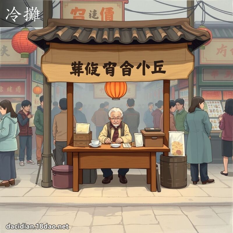 冷摊 - 国语大辞典配图
