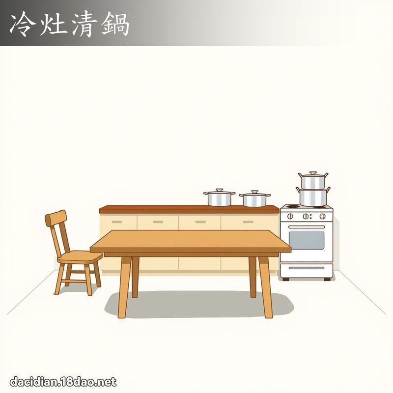 冷灶清锅 - 国语大辞典配图