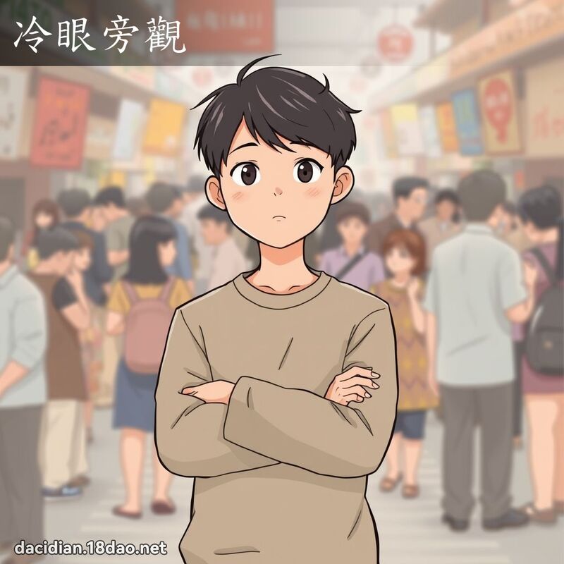 冷眼旁观 - 国语大辞典配图