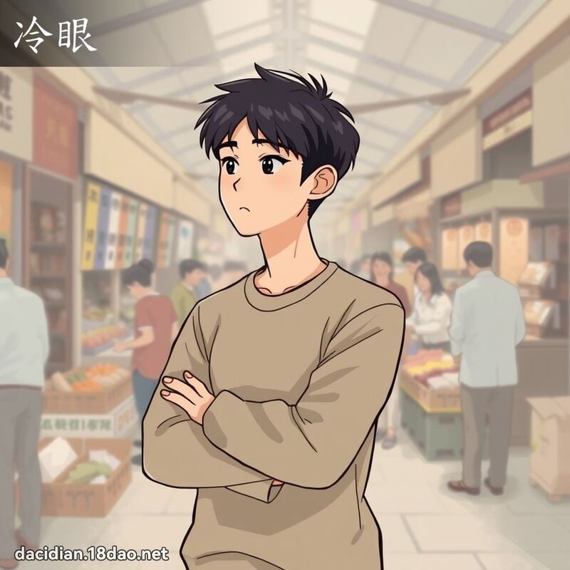 冷眼 - 国语大辞典配图