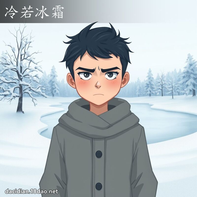 冷若冰霜 - 國語大辭典配圖