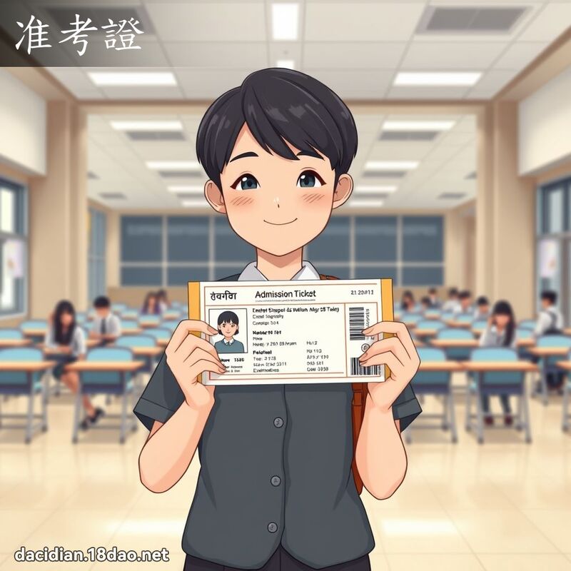 准考證 - 國語大辭典配圖