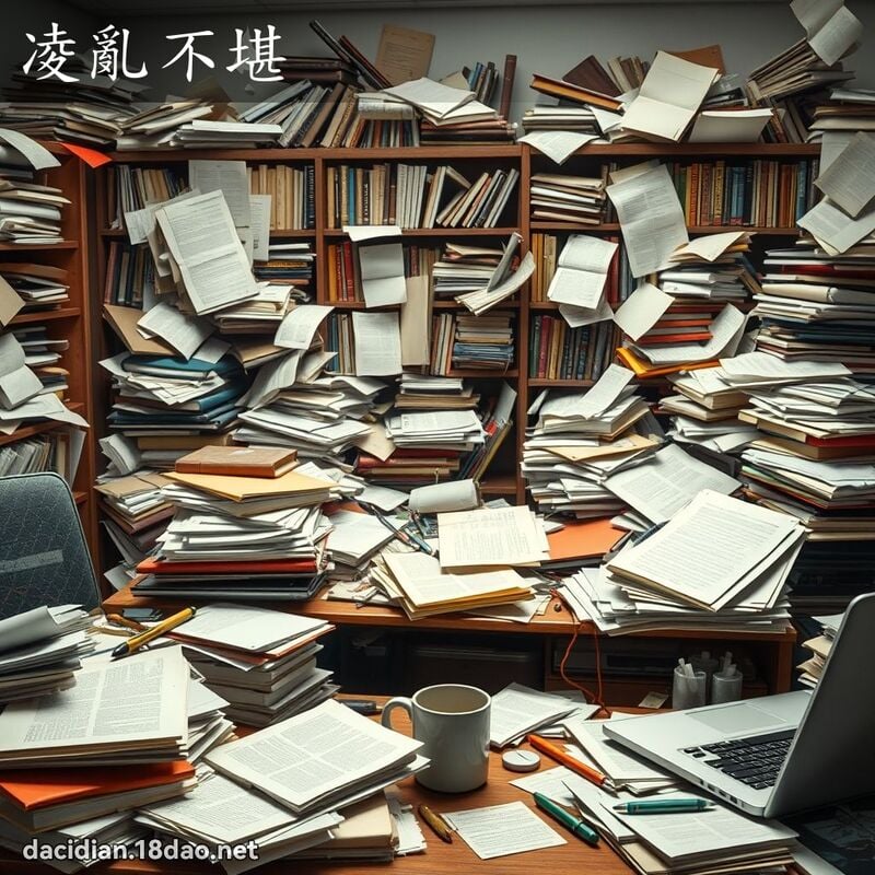凌亂不堪 - 國語大辭典配圖