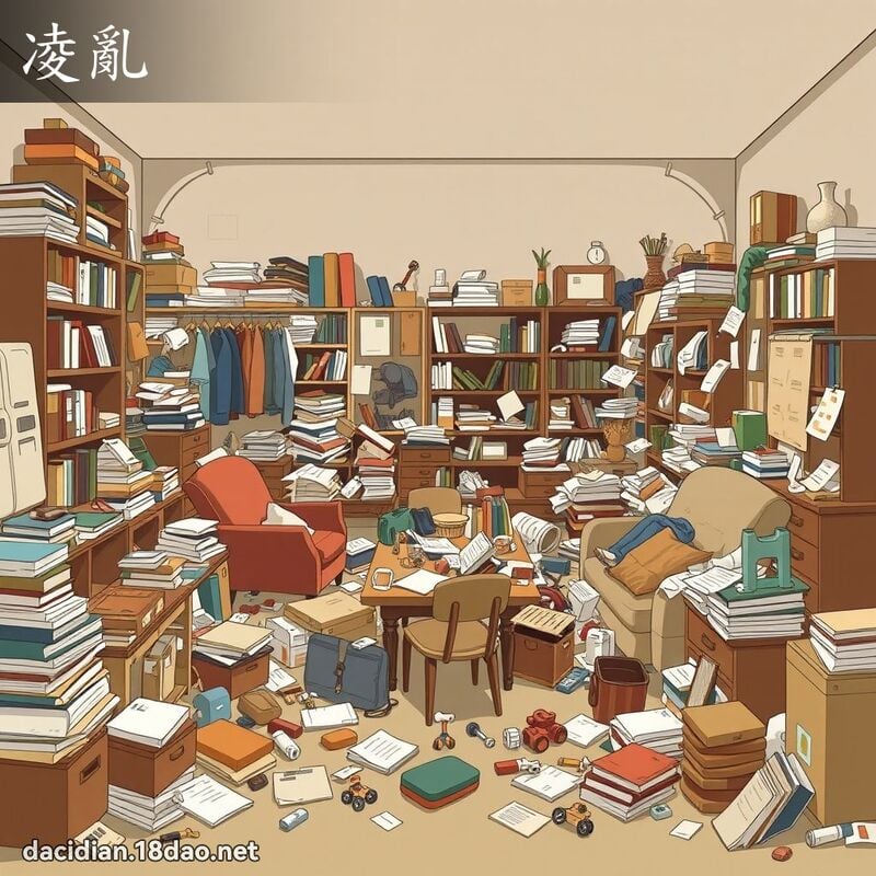 凌亂 - 國語大辭典配圖