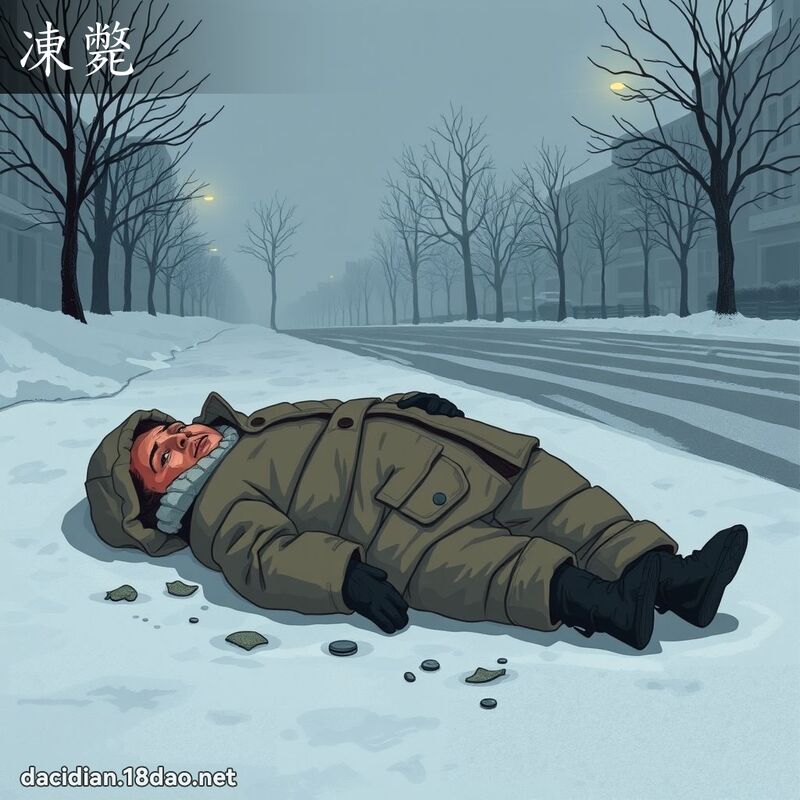 凍斃 - 國語大辭典配圖