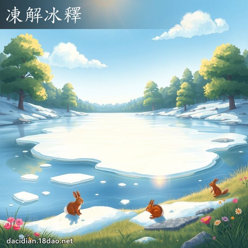 凍解冰釋 - 國語大辭典配圖