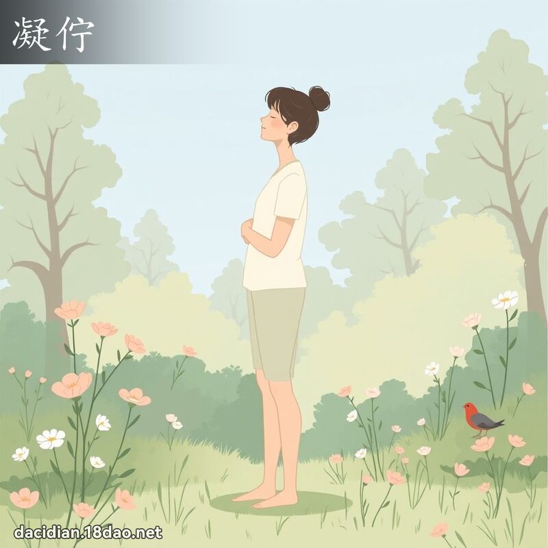 凝佇 - 國語大辭典配圖
