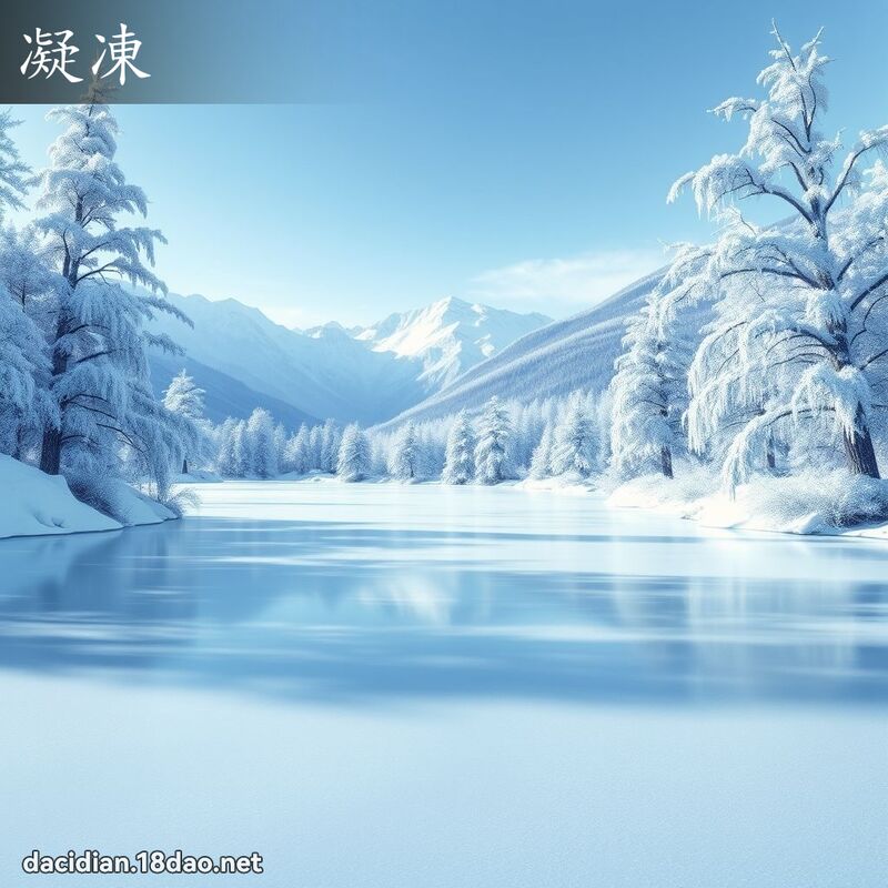 凝凍 - 國語大辭典配圖