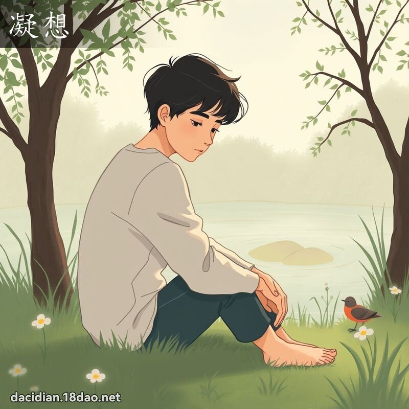 凝想 - 國語大辭典配圖