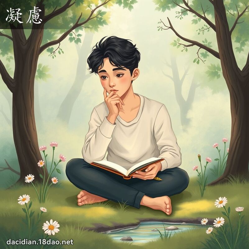 凝慮 - 國語大辭典配圖