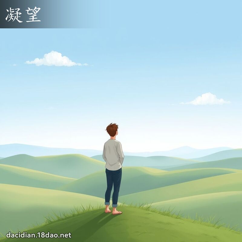 凝望 - 国语大辞典配图