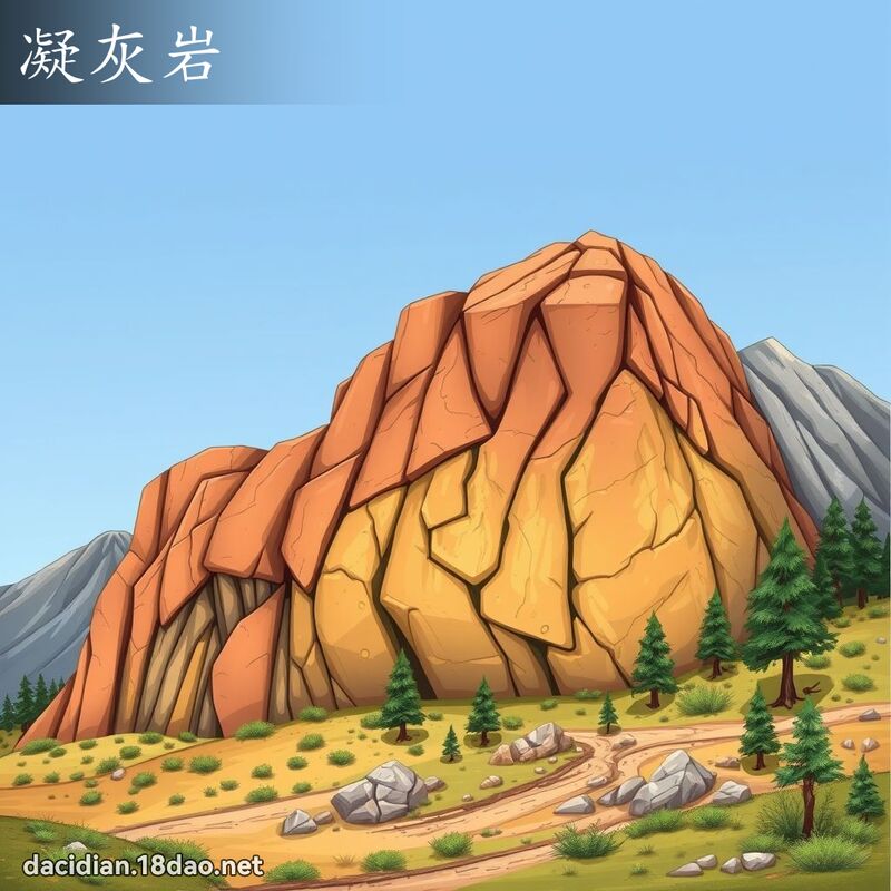 凝灰岩 - 國語大辭典配圖