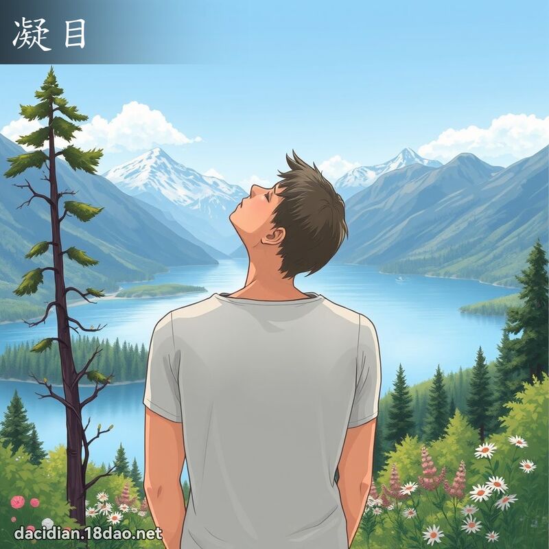 凝目 - 国语大辞典配图