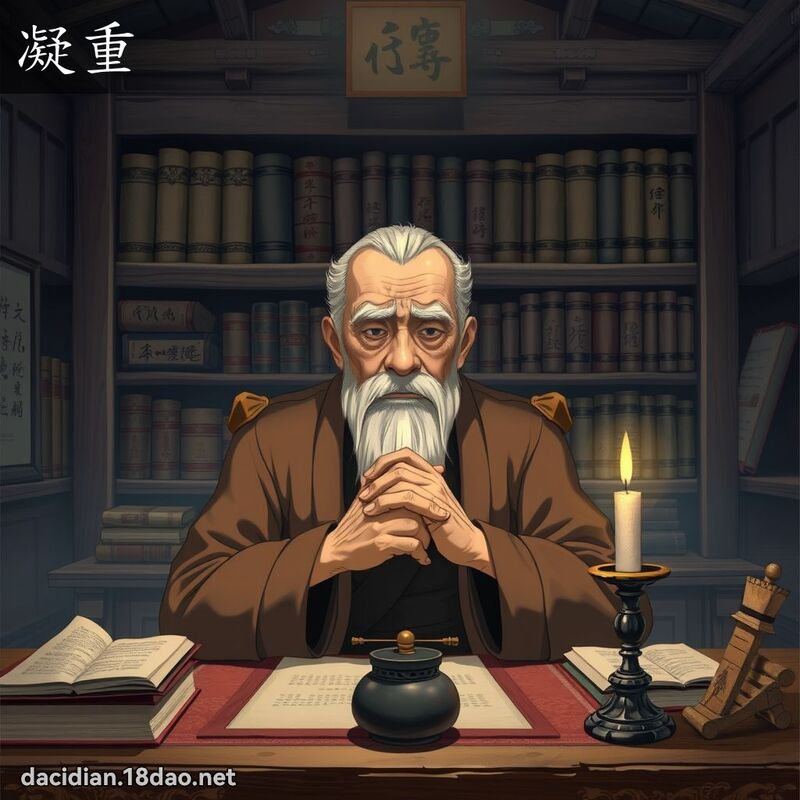 凝重 - 國語大辭典配圖