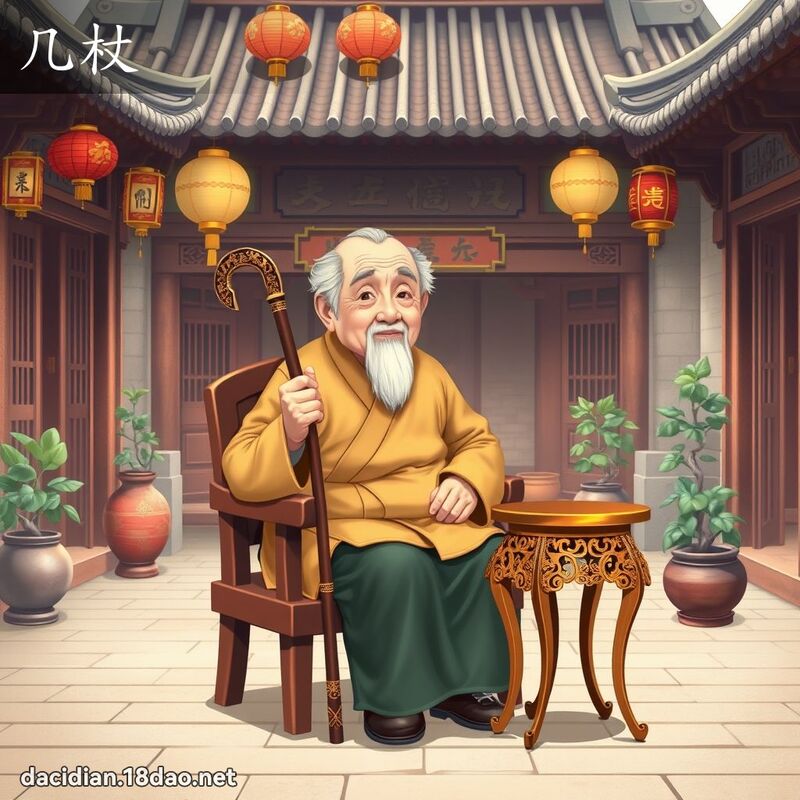 几杖 - 国语大辞典配图