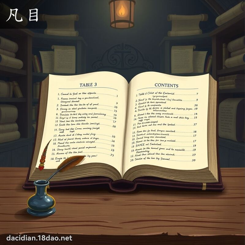 凡目 - 国语大辞典配图