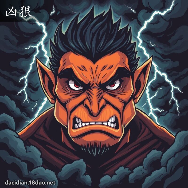 凶狠 - 國語大辭典配圖