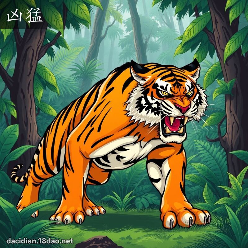 凶猛 - 國語大辭典配圖