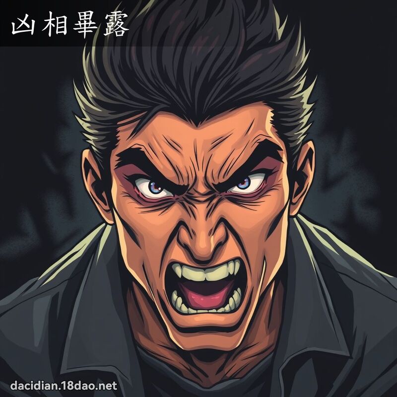 凶相畢露 - 國語大辭典配圖