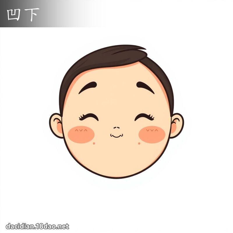 凹下 - 国语大辞典配图