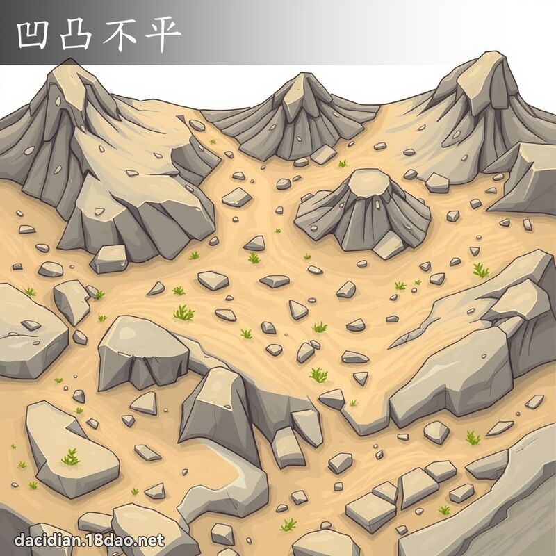凹凸不平 - 国语大辞典配图