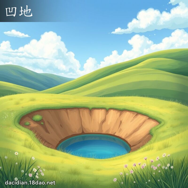 凹地 - 国语大辞典配图