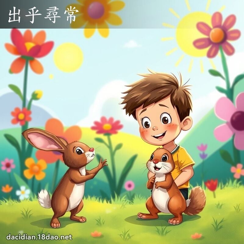 出乎尋常 - 國語大辭典配圖