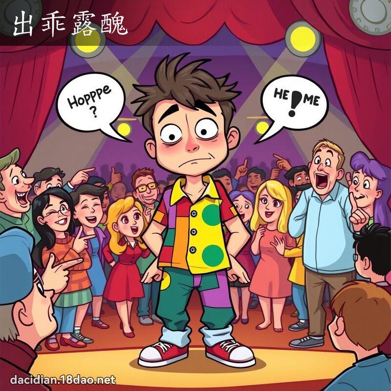 出乖露丑 - 国语大辞典配图