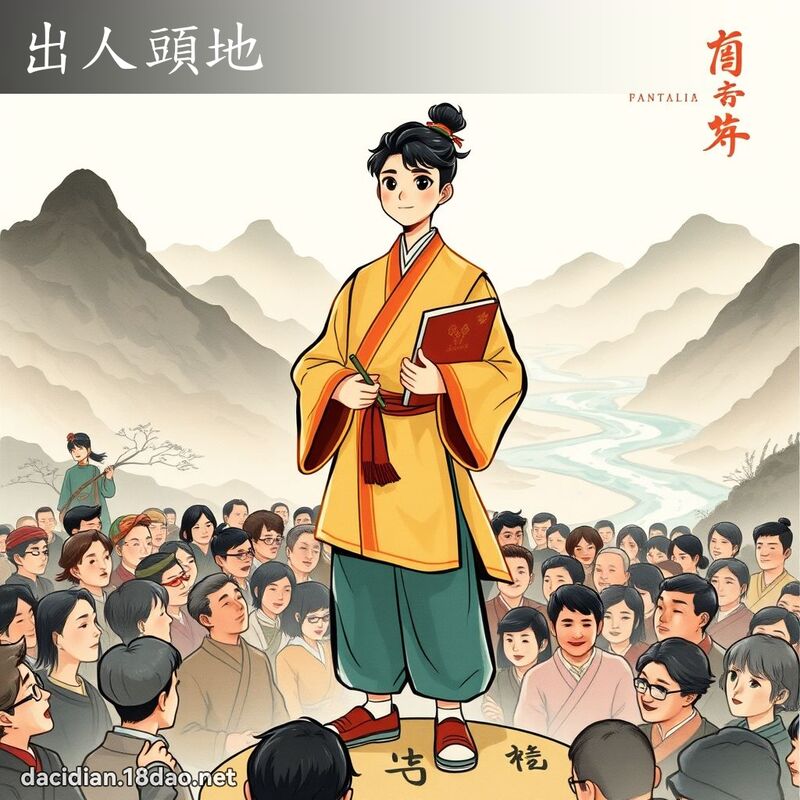 出人头地 - 国语大辞典配图