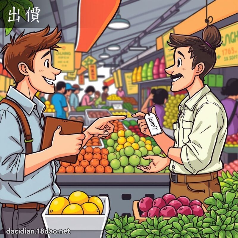 出價 - 國語大辭典配圖